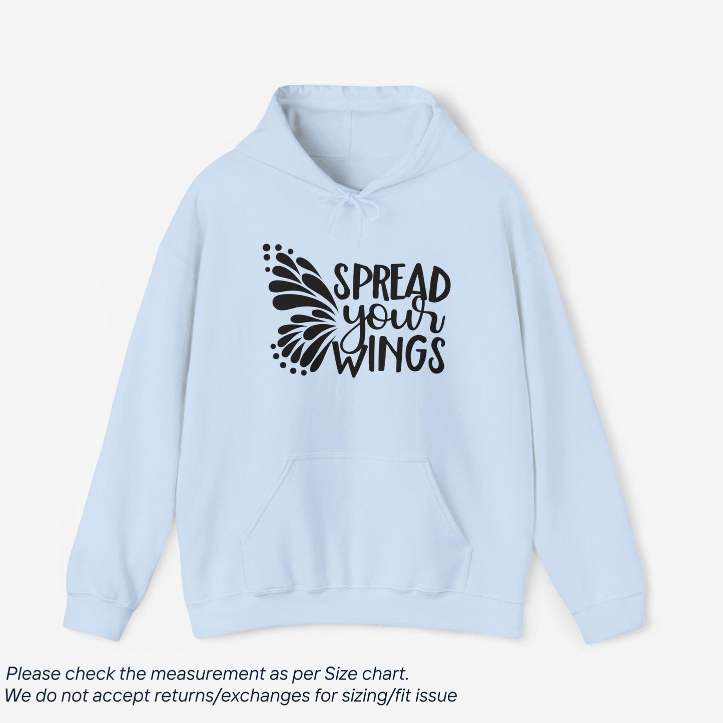 Motivational Spread Your Wings Hoodie - SereneCozy