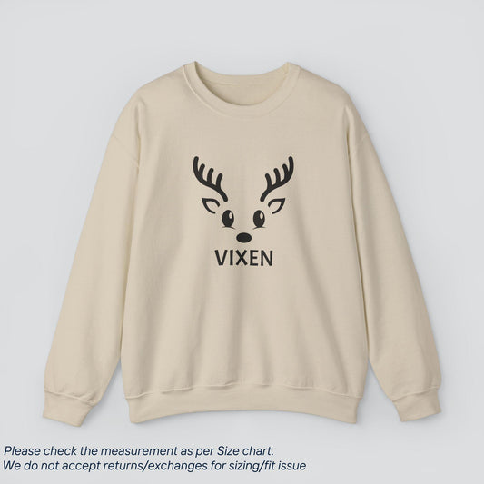 Vixen's Sassy Christmas Sweatshirt - Reindeer Crew Gift