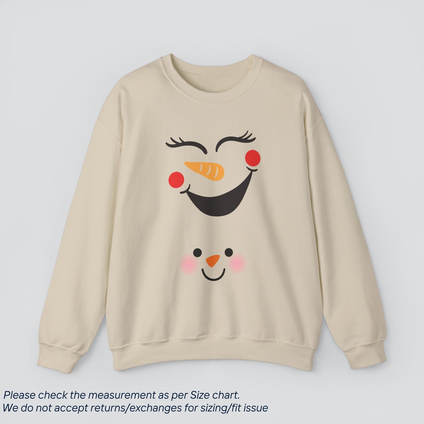 Snowman Face Pregnancy Reveal Christmas Sweatshirt Premium