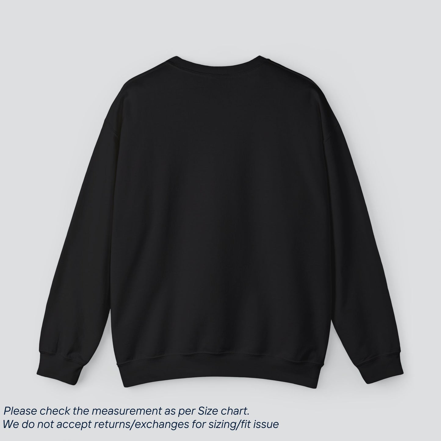 Black Solid Color Sweatshirt Premium US Cotton