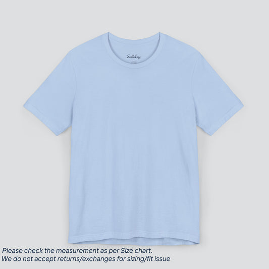 Plain Baby Blue Color Tee - Premium US Cotton T-Shirt