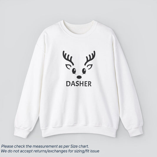 Dasher's Speedy Christmas Crew Sweatshirt - Fastest Gift