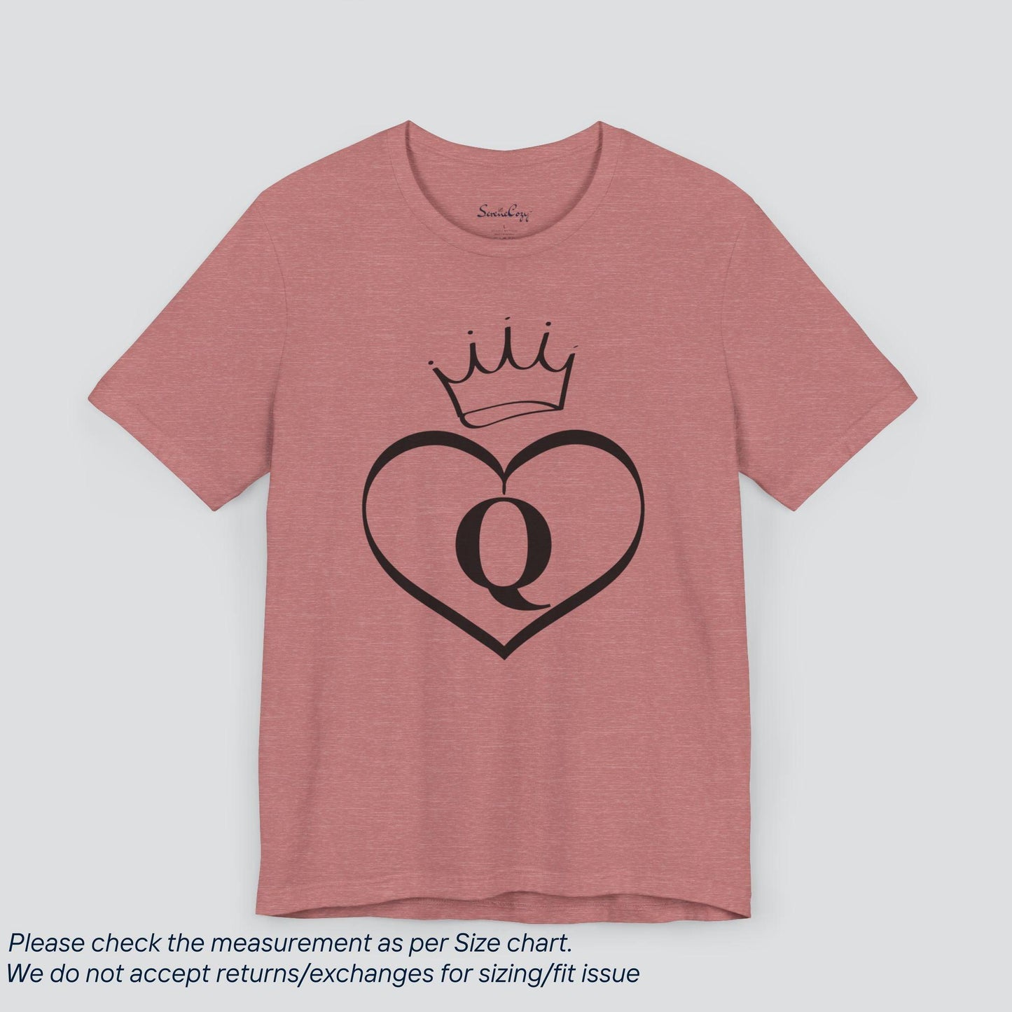 Q for Queen of Hearts Card Game T-Shirt