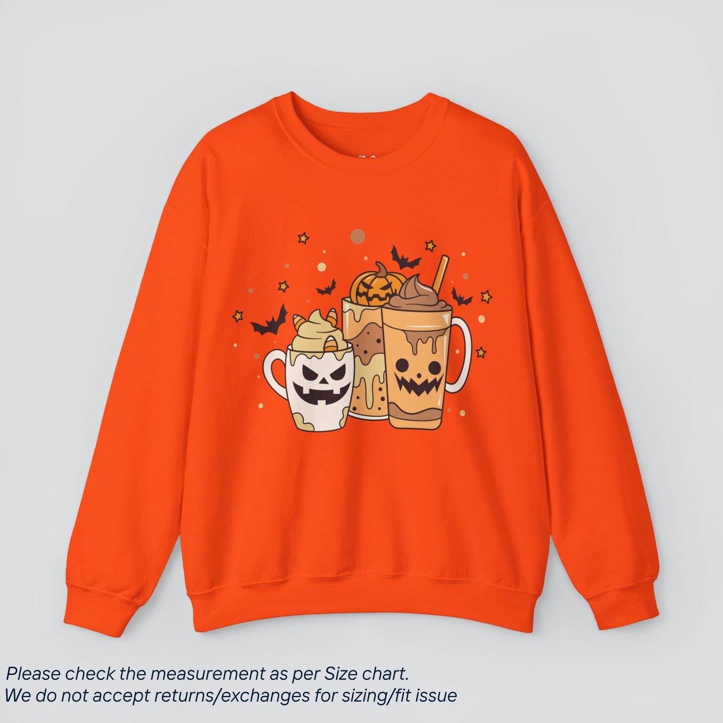 Halloween Coffee Latte Cup Halloween Sweatshirt