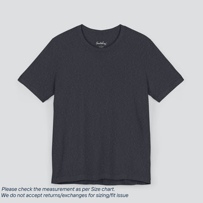 Plain Heather Navy Blue Color Tee - Premium US Cotton T-Shirt