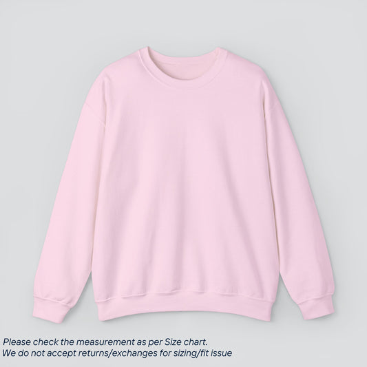 Light Pink Solid Color Sweatshirt Premium US Cotton