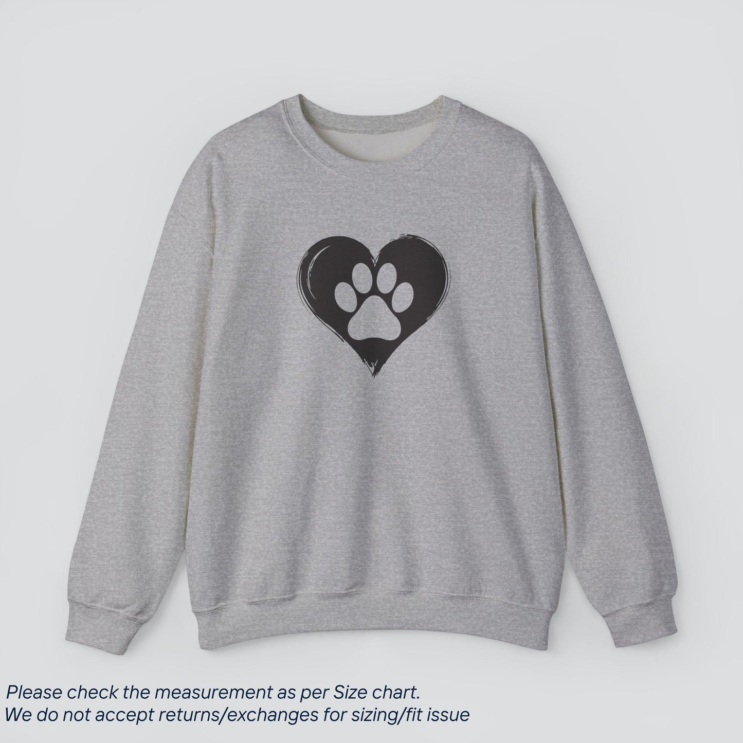 Paw in Heart Sweatshirt - Furry Love Wrapped