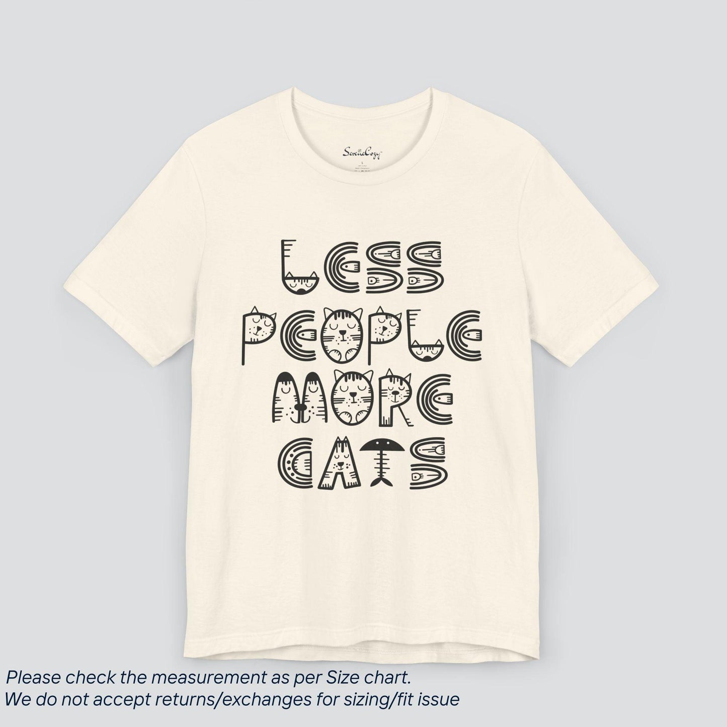 Less People, More Cats Tee - Feline Lover's Funny Graphic T-Shirt