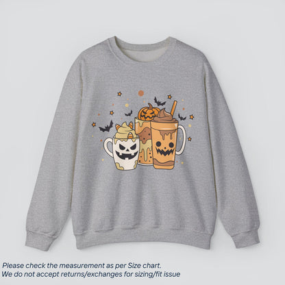 Halloween Coffee Latte Cup Halloween Sweatshirt