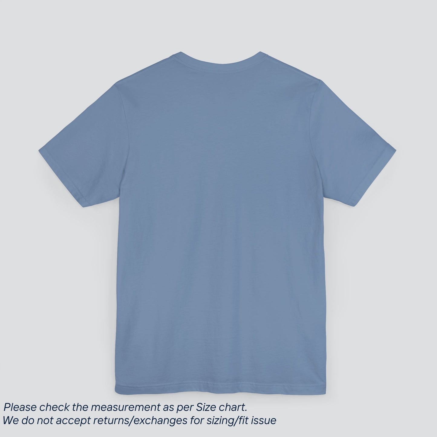 Plain Steel Blue Color Tee - Premium US Cotton T-Shirt