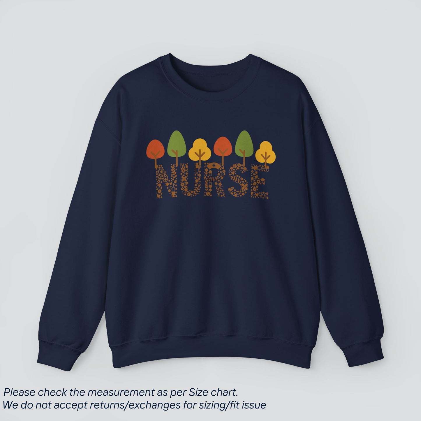 Fall Thanksgiving Nurse Sweatshirt - Healthcare Hero  Premium US Cotton