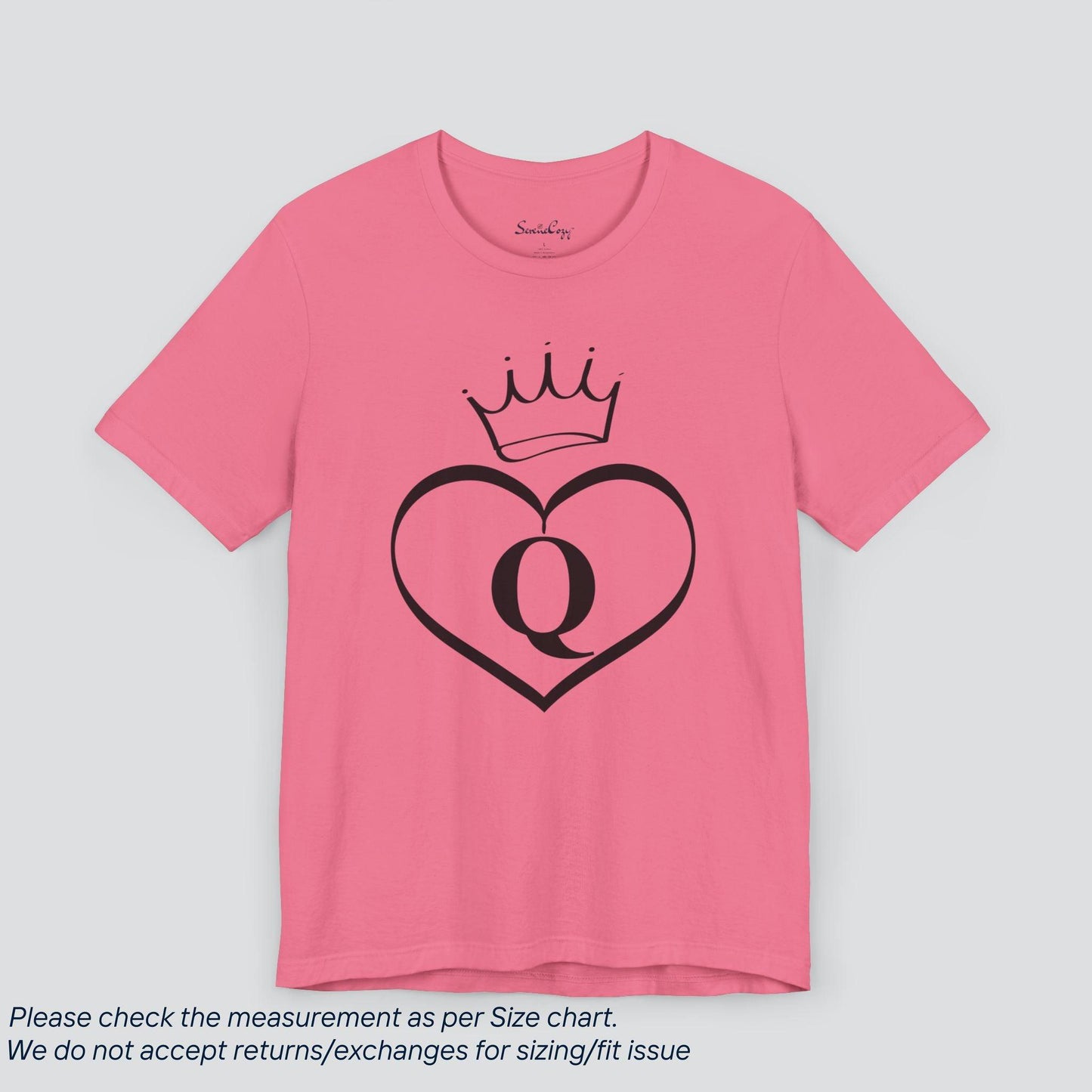 Q for Queen of Hearts Card Game T-Shirt