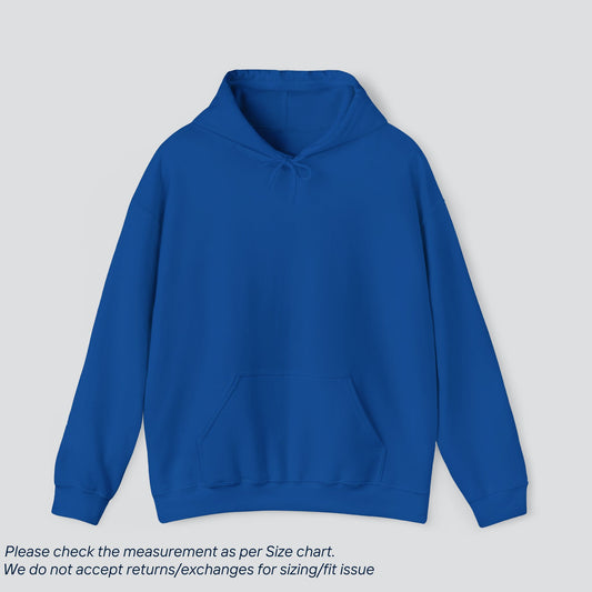 Royal Blue Basic Solid Color Hoodie Premium US Cotton