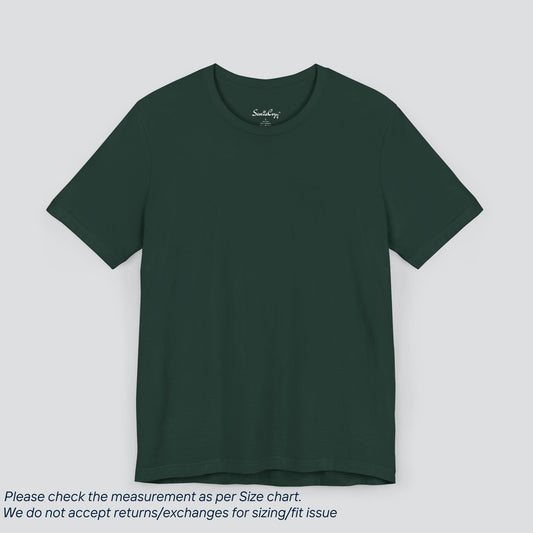 Plain Forest Green Color Tee - Premium US Cotton T-Shirt