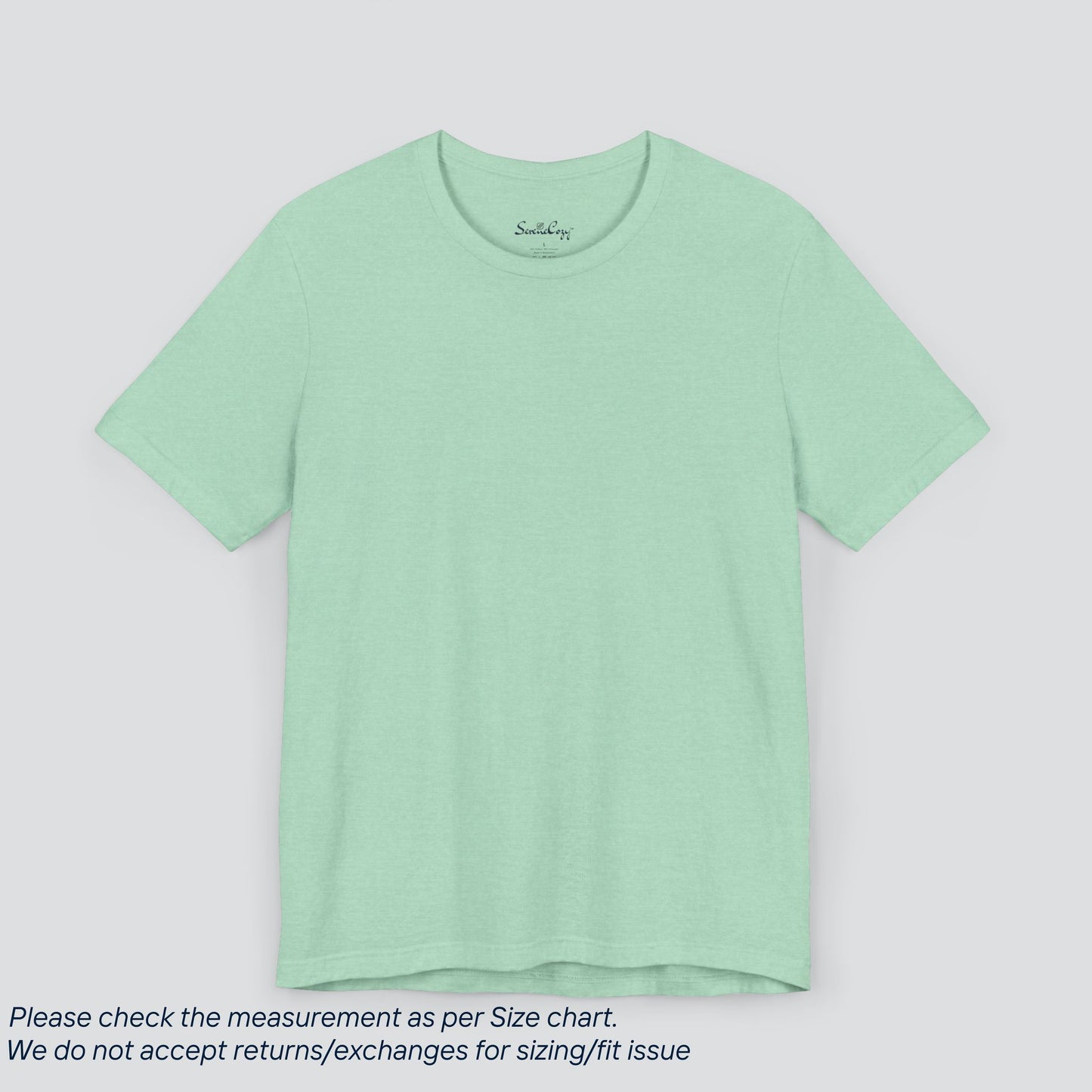 Plain Heather Mint Color Tee - Premium US Cotton T-Shirt