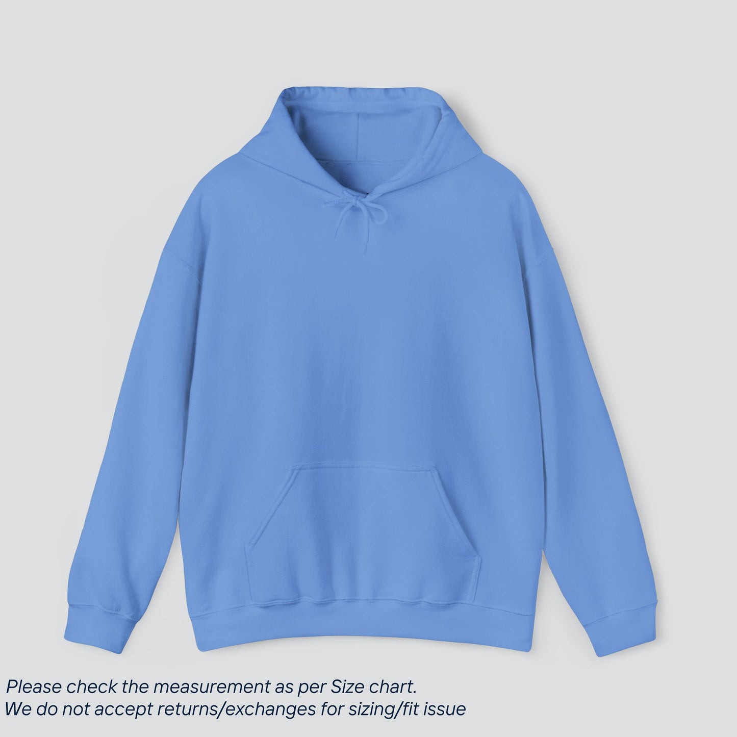 Carolina Blue Basic Solid Color Hoodie Premium US Cotton