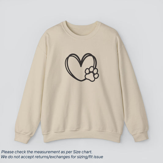 Paw Heart Sweatshirt - Love Unleashed