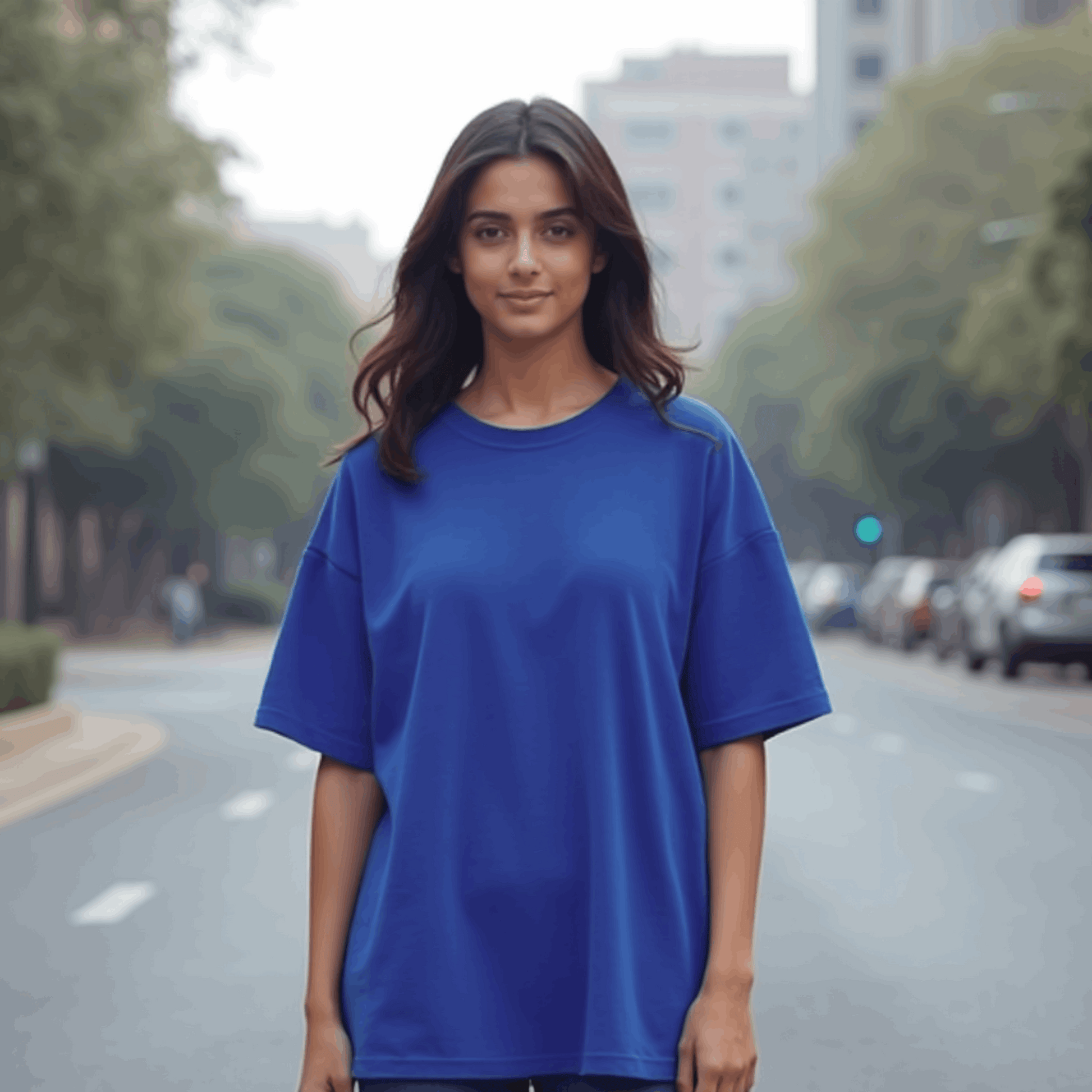 Premium Royal Blue Oversized T-shirt| Relaxed Fit