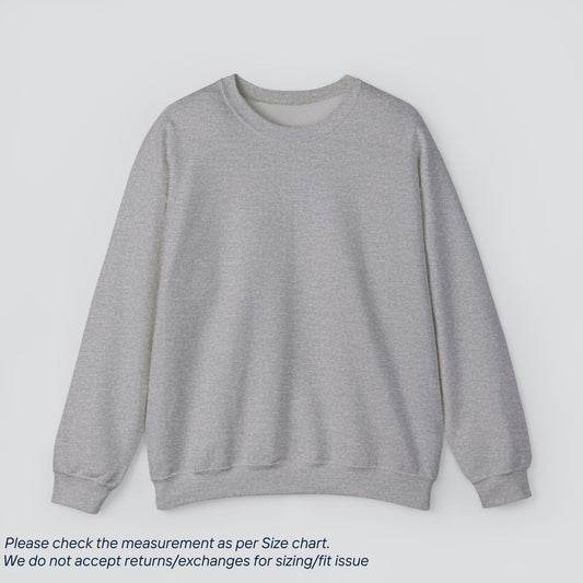 Sport Grey Solid Color Sweatshirt Premium US Cotton