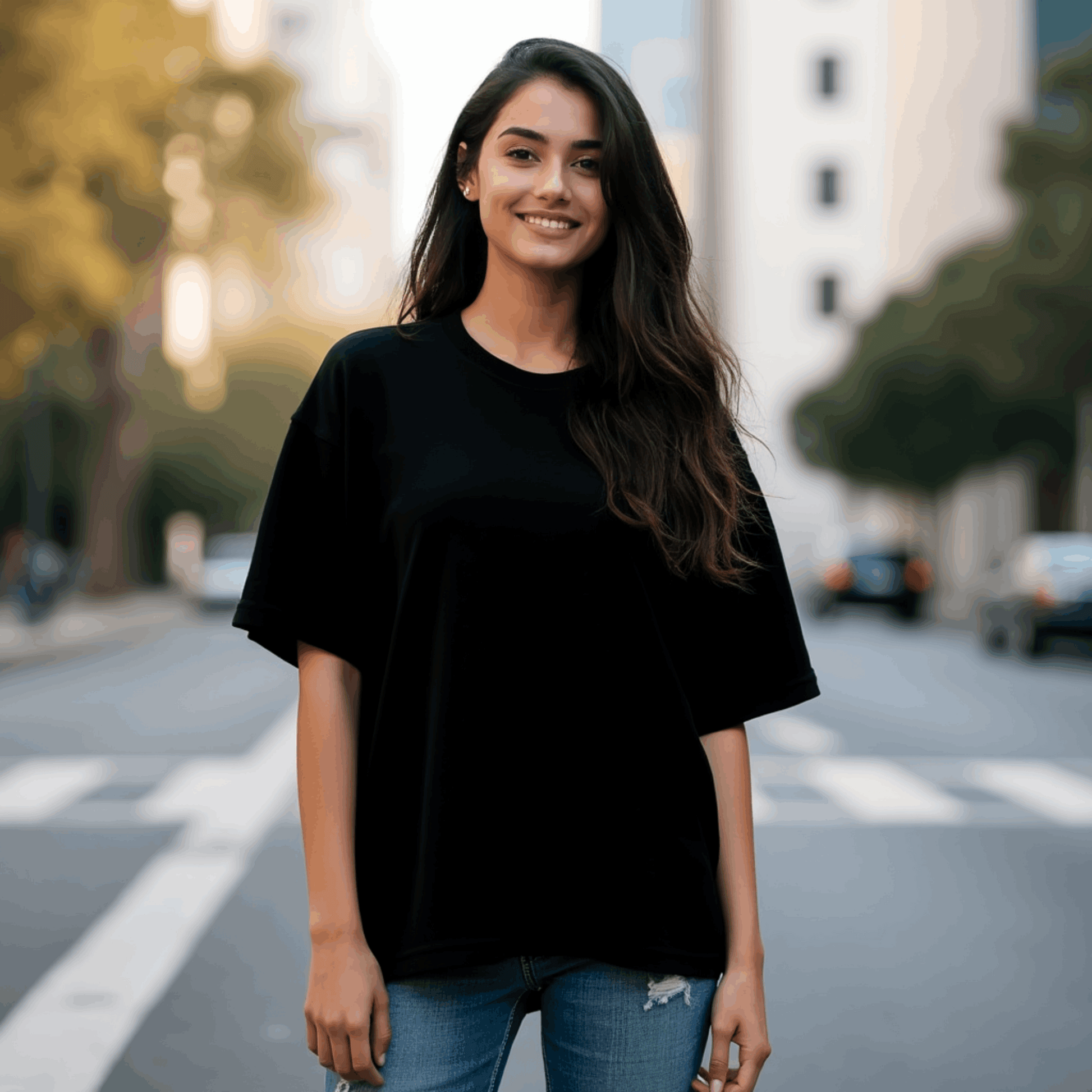 Premium Black Oversized T-shirt| Relaxed Fit