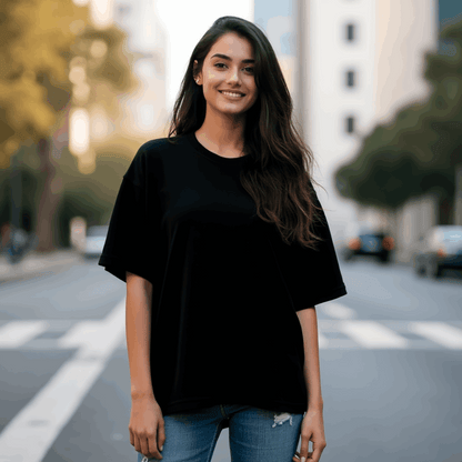 Premium Black Oversized T-shirt| Relaxed Fit