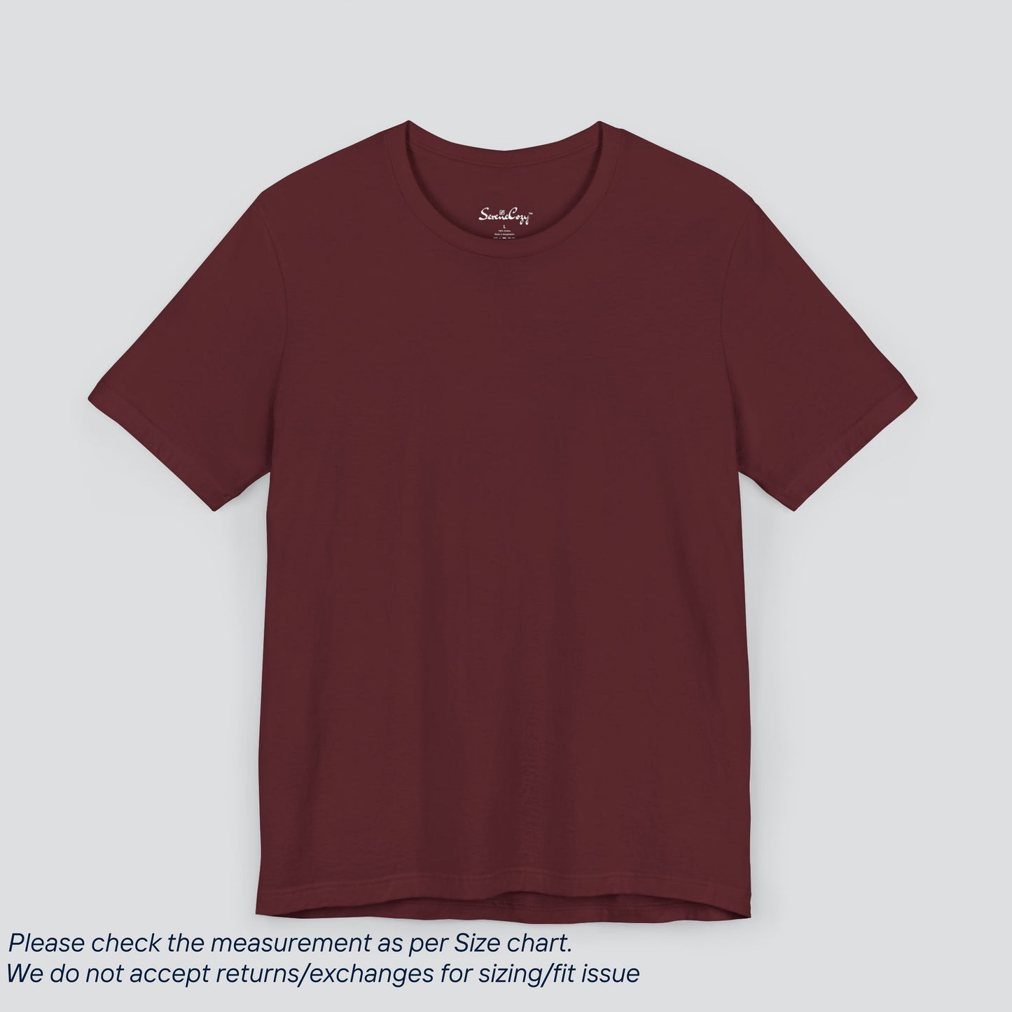 Plain Maroon Color Tee - Premium US Cotton T-Shirt