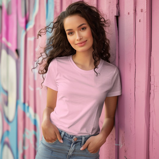 Classic Light Pink T-Shirt for Women | Premium Quality | SereneCozy