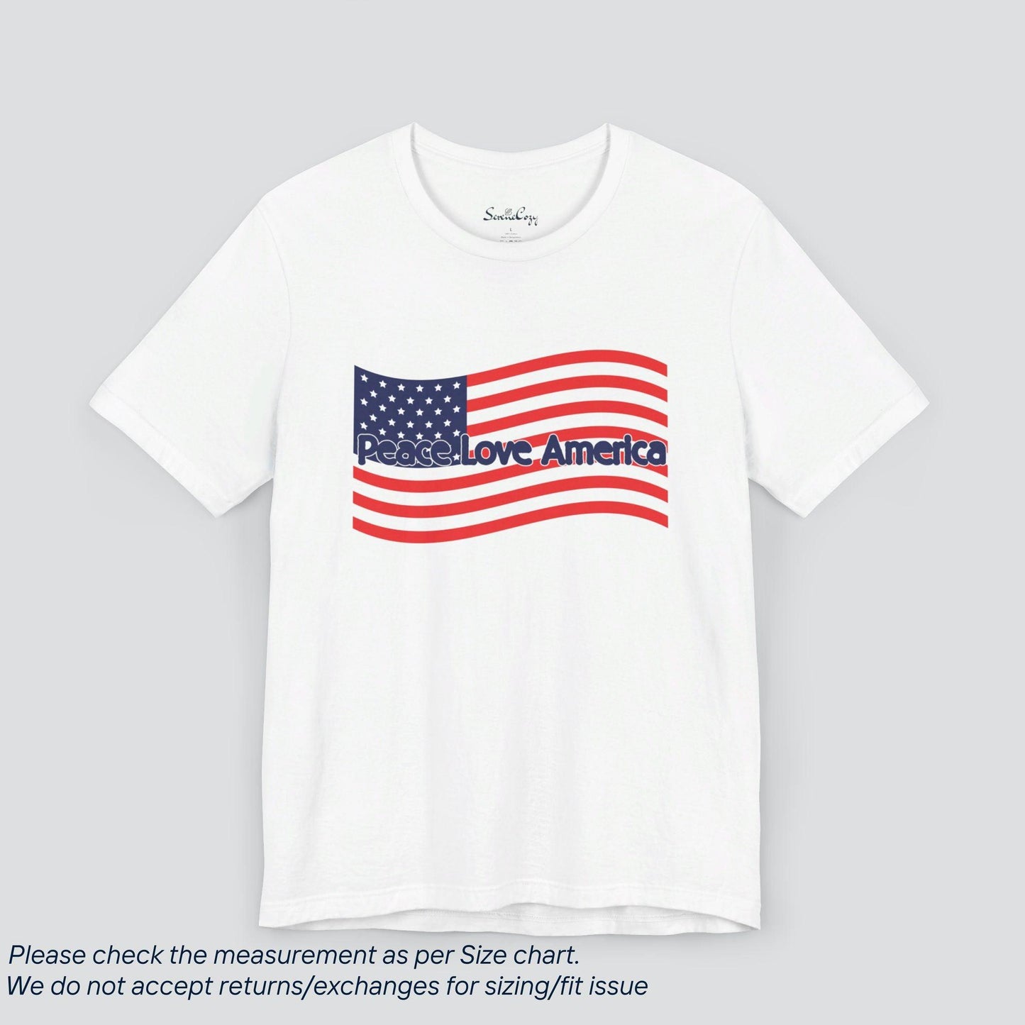 Patriotic Peace Love America T-Shirt