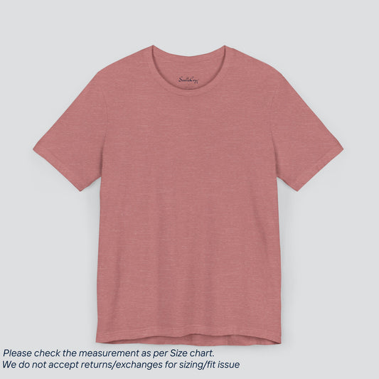 Plain Heather Mauve Color Tee - Premium US Cotton T-Shirt