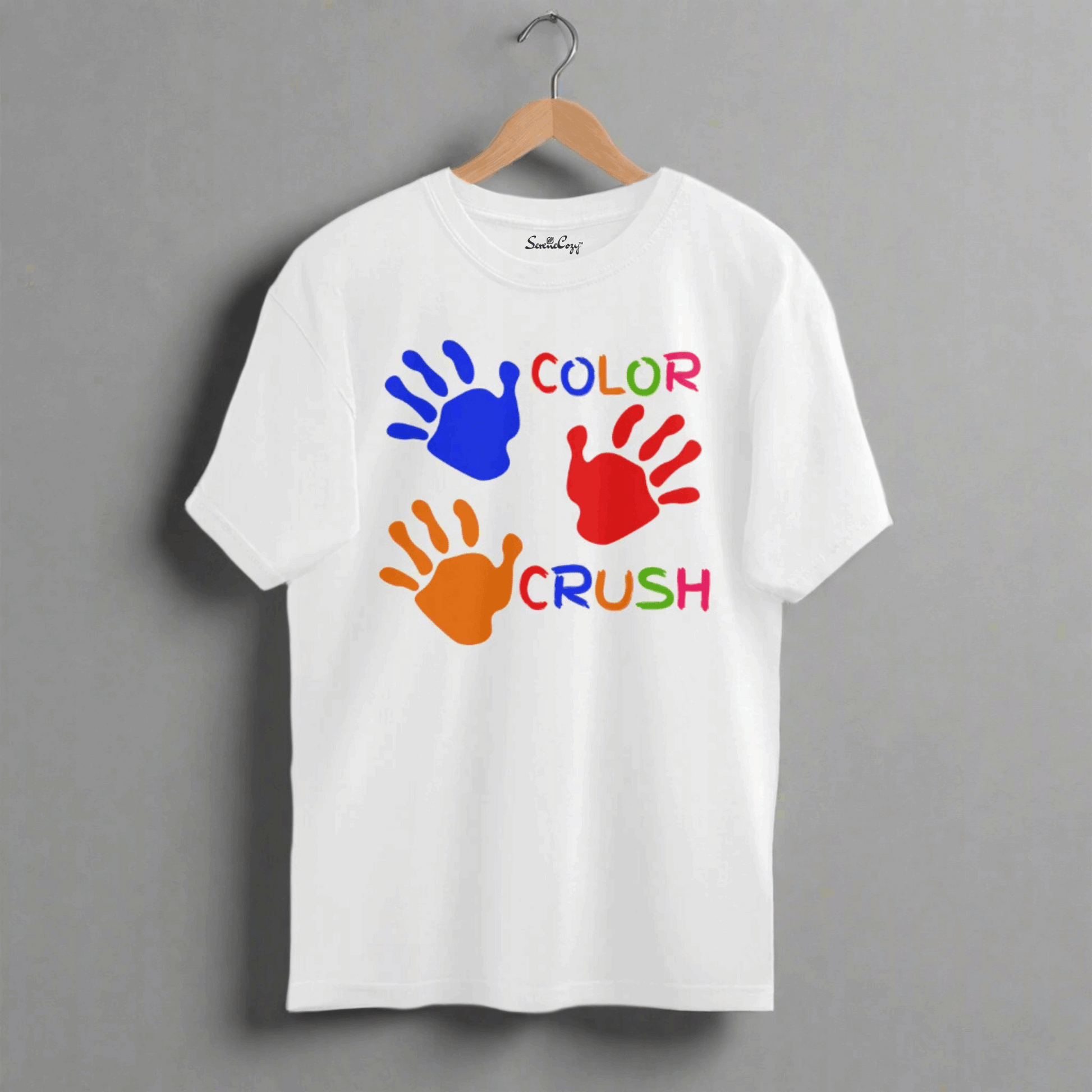 Color Crush in Hand Print Oversized T-Shirt front