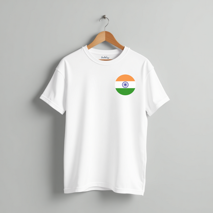 Indian Flag Logo Tshirts for Men | Patriotic Round Design Wear