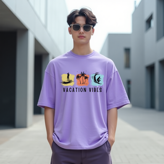 VACATION VIBES Oversized Premium Tshirt - Holiday T-shirt