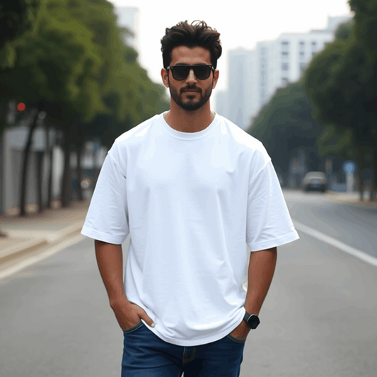 Premium White Oversized T-shirt| Relaxed Fit