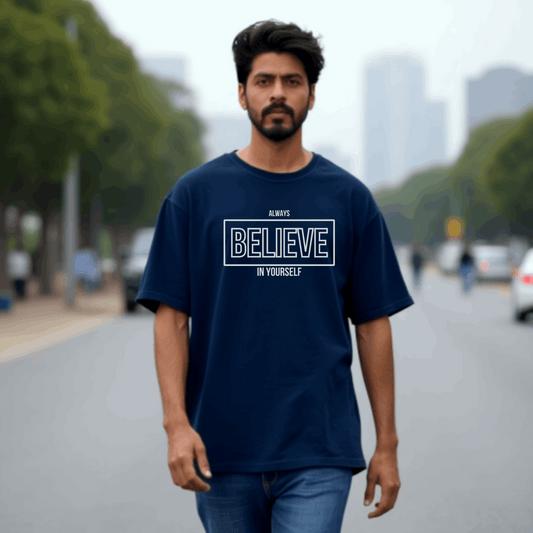 Always BELIEVE Yourself Inspirational Oversized T-shirt | SereneCozy