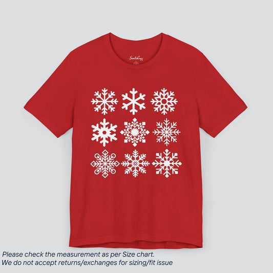 Snowflakes Pattern T-shirt Premium US Cotton