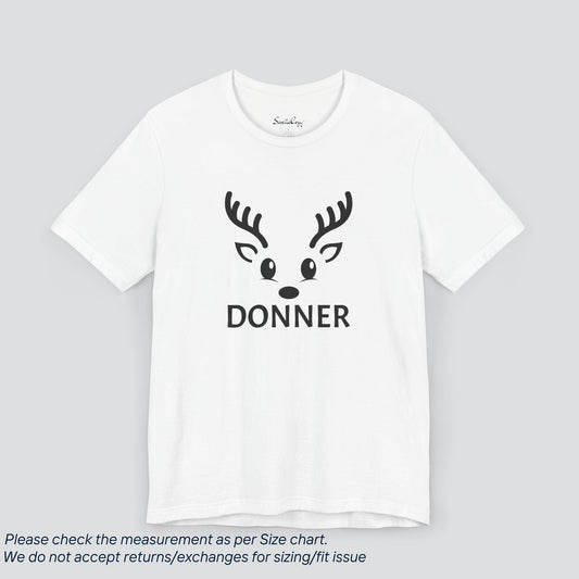 Donner's Holiday Magic Cozy Reindeer Crew T-shirt Premium US Cotton