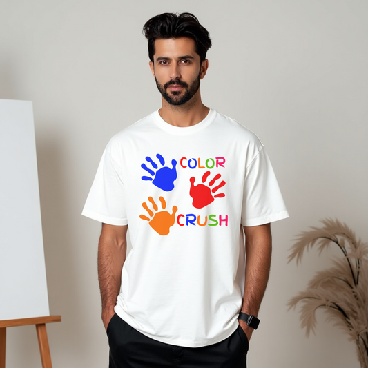 Color Crush in Hand Print Oversized T-Shirt