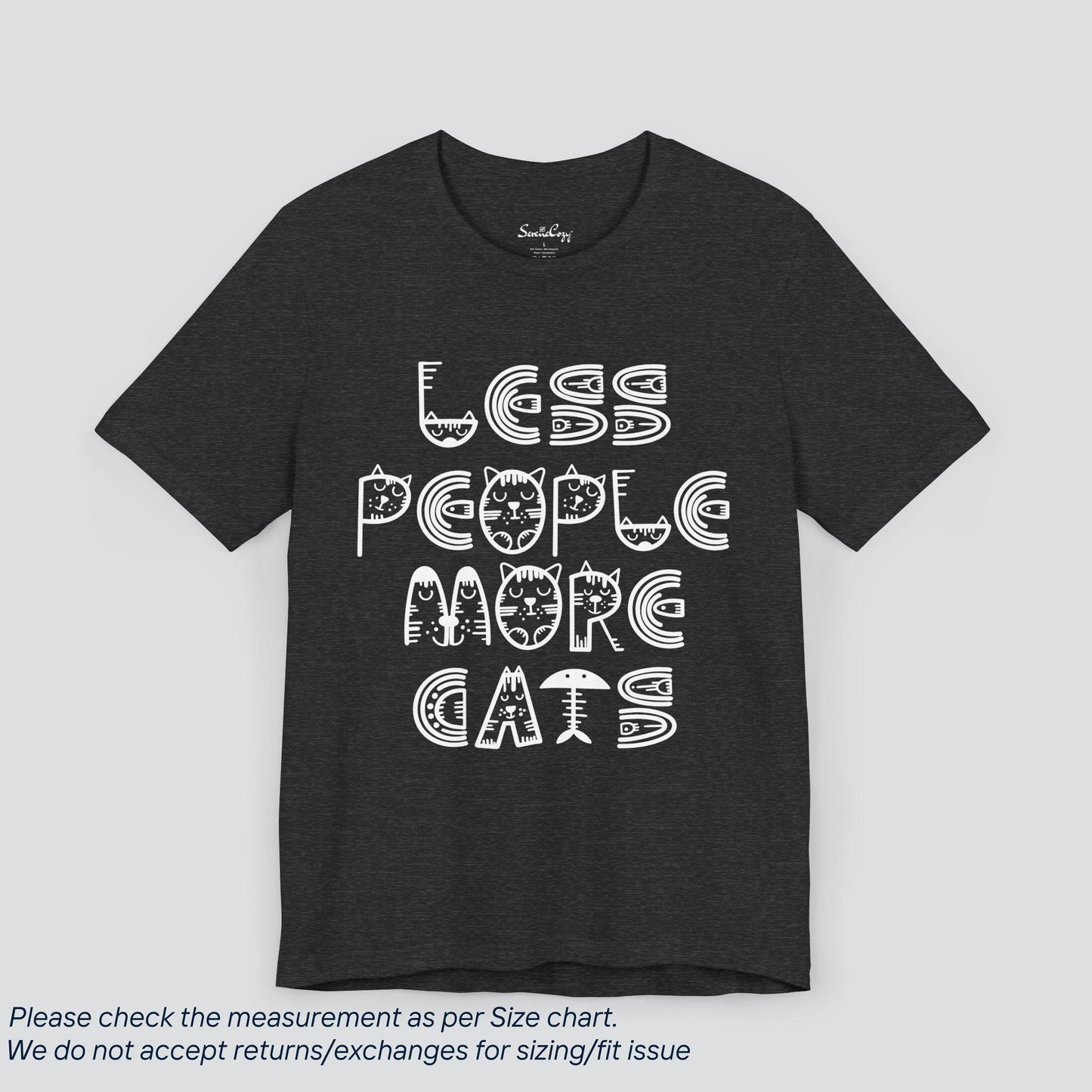 Less People, More Cats Tee - Feline Lover's Funny Graphic T-Shirt