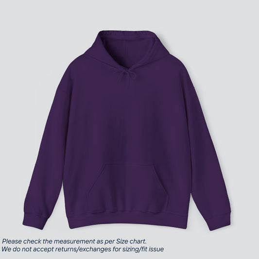 Purple Basic Solid Color Hoodie Premium US Cotton