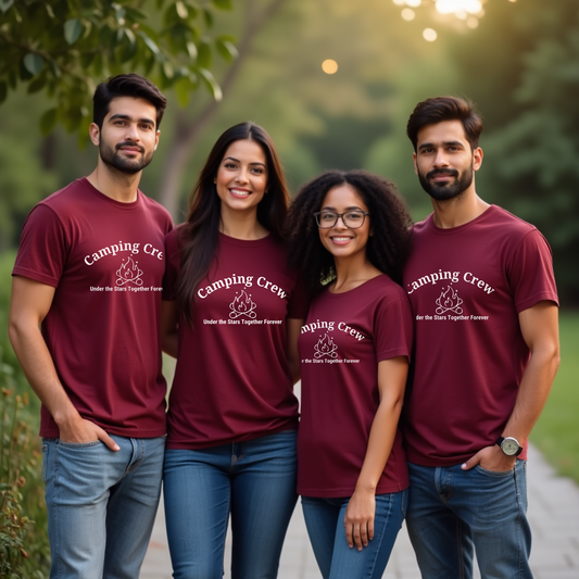 Camping Crew: Making Memories Together Dark Color T-Shirt for Men Image 1