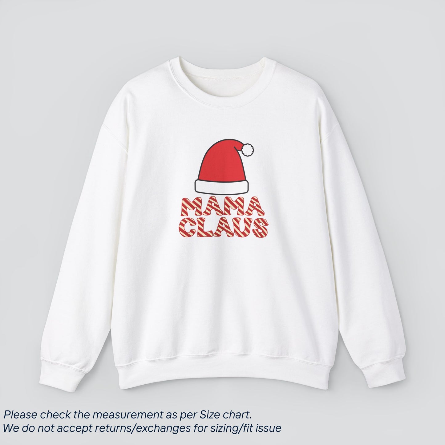 Christmas Mama Claus Sweatshirt - Festive Holiday Cheer  Premium US Cotton