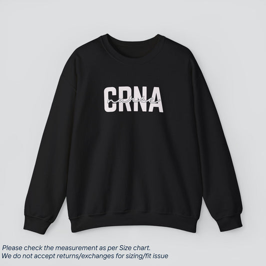 CRNA Nurse Sweatshirt - Anesthesia Expertise, Cozy Comfort