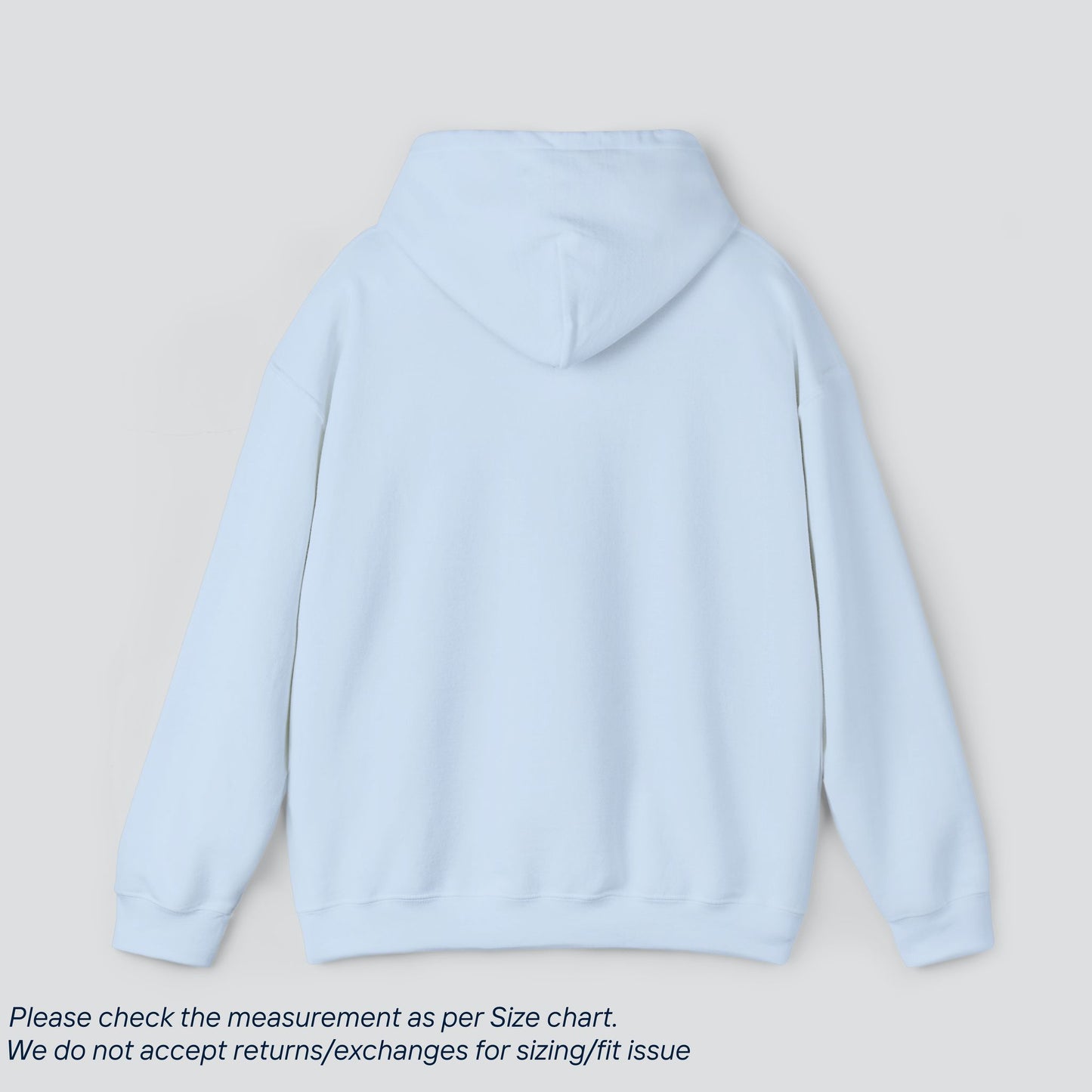 Light Blue Basic Solid Color Hoodie Premium US Cotton