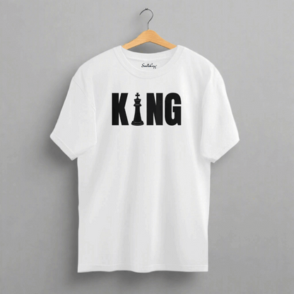 Royal Chess King Oversized Premium T-shirt White Front
