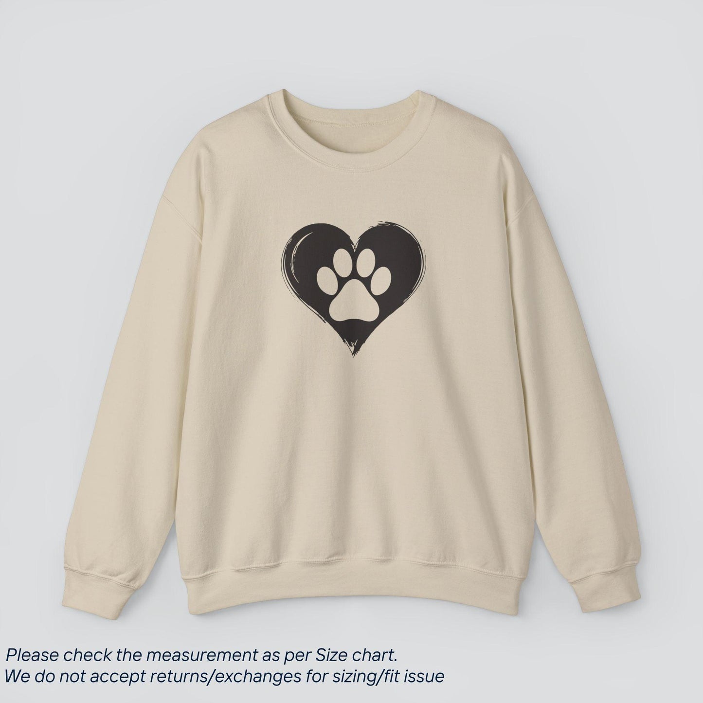 Paw in Heart Sweatshirt - Furry Love Wrapped