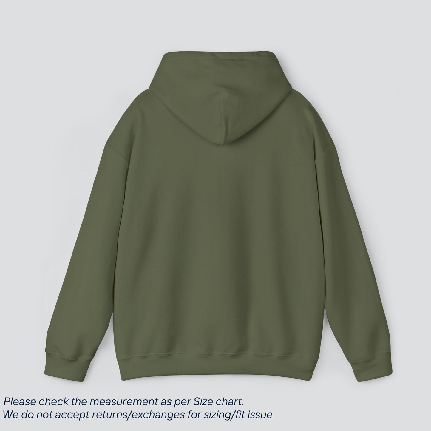 Military Green Basic Solid Color Hoodie Premium US Cotton