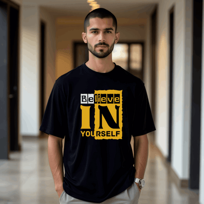 Empowering Believe in Yourself Motivational Oversized T-shirt | SereneCozy