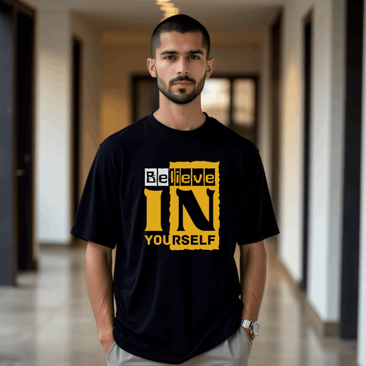 Empowering Believe in Yourself Motivational Oversized T-shirt | SereneCozy