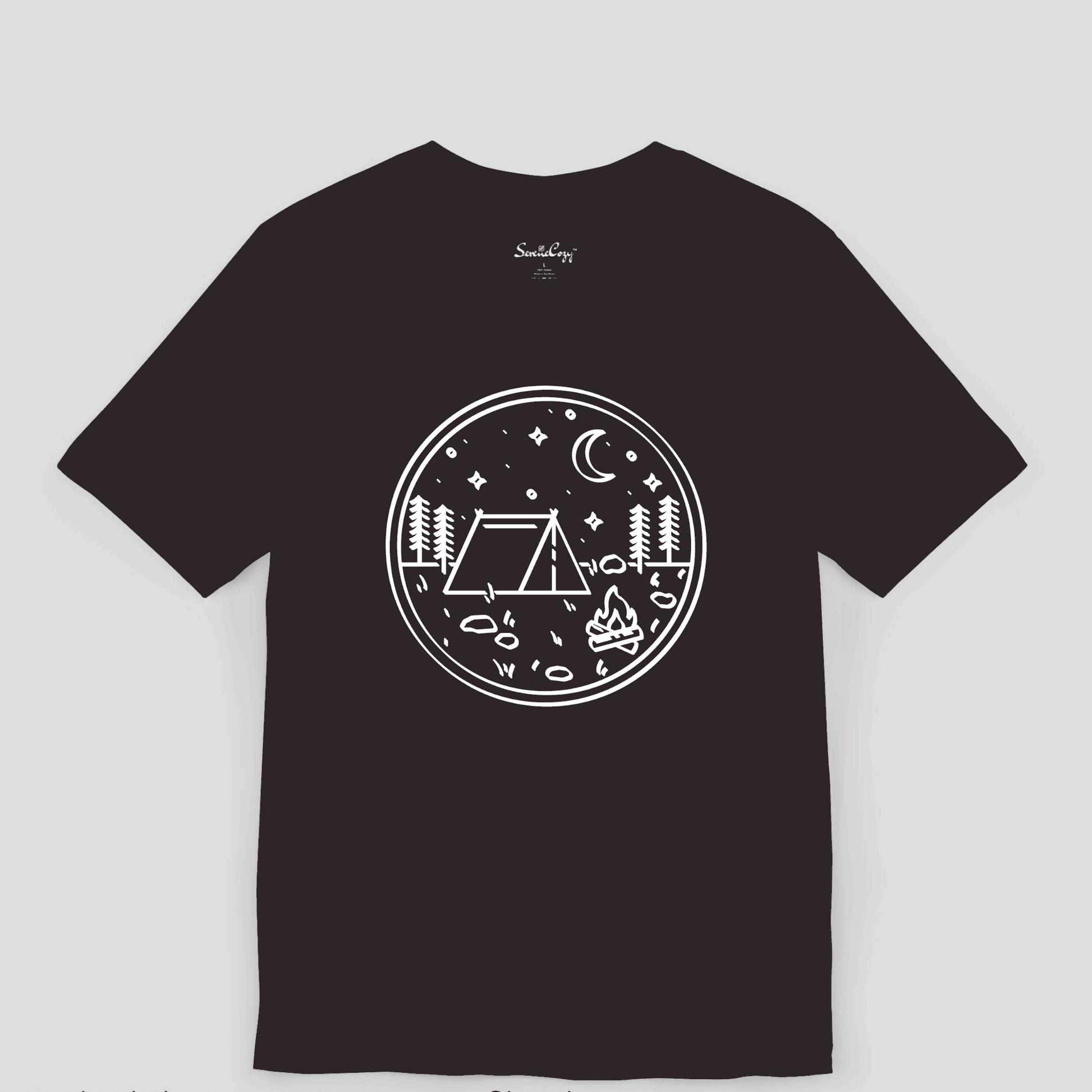 Camping Illustration Men's T-Shirt Dark Colors Image 6