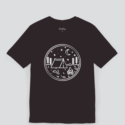 Camping Illustration Men's T-Shirt Dark Colors Image 6